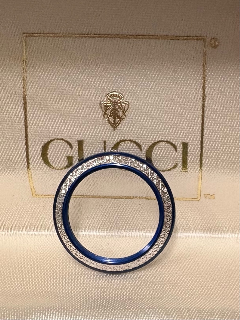 Gucci Blue Diamond Cut Bezel for Vintage Gucci Bezel Watch